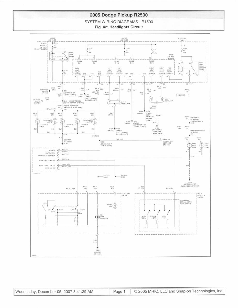 Dodge Ram Headlight Wiring Diagram from www.syfydesigns.com